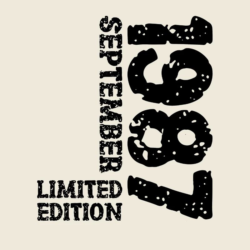 1987 September Limited Edition 36. Geburtstag Deko