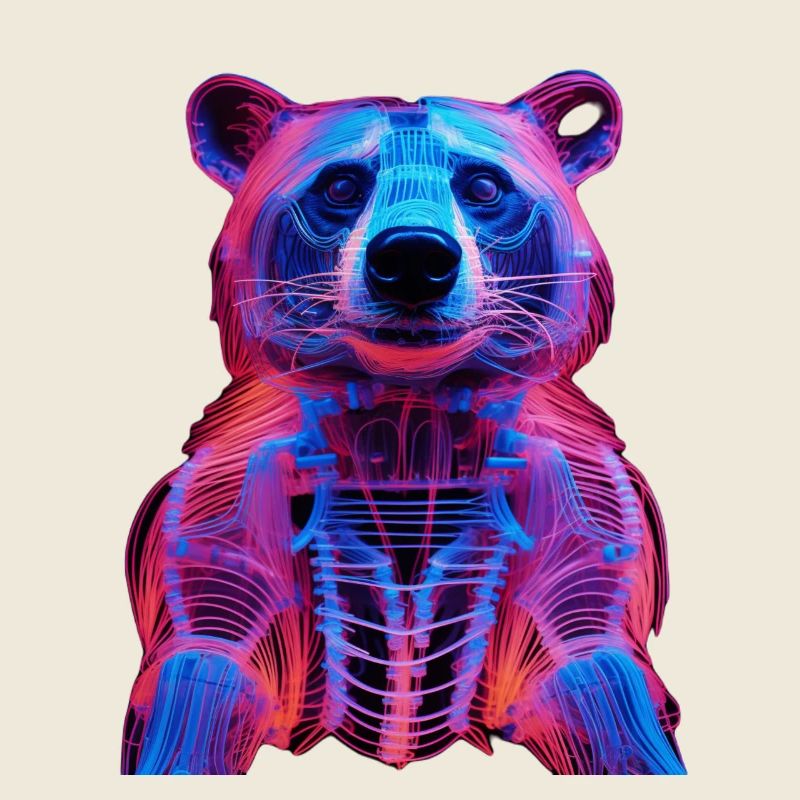 Neon-Hirschkäfer Design