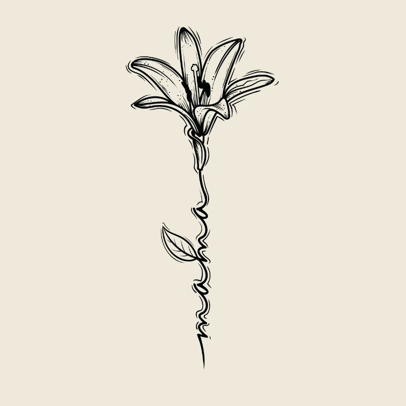 Mama als Blumenstiel Muttertag