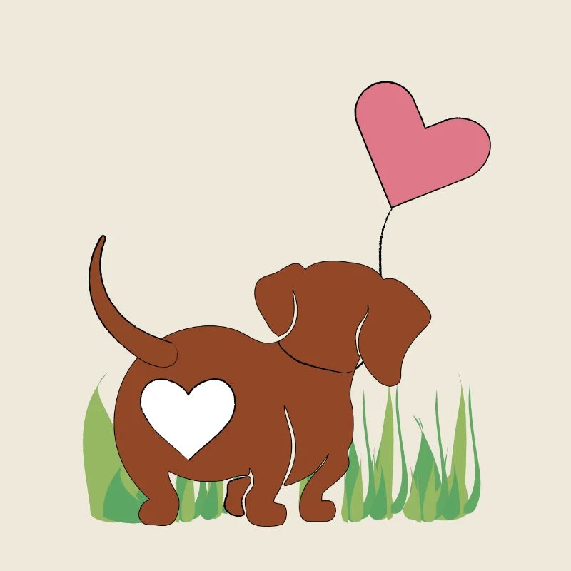 Dackel mit Herz - Geschenk - Geschenkidee