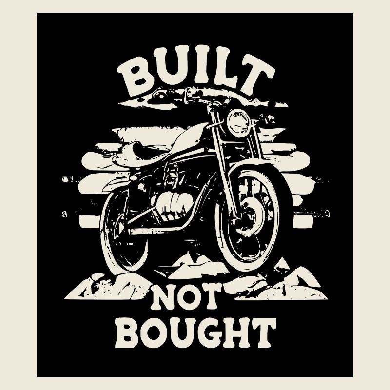 Motocyclette construite, non achetée