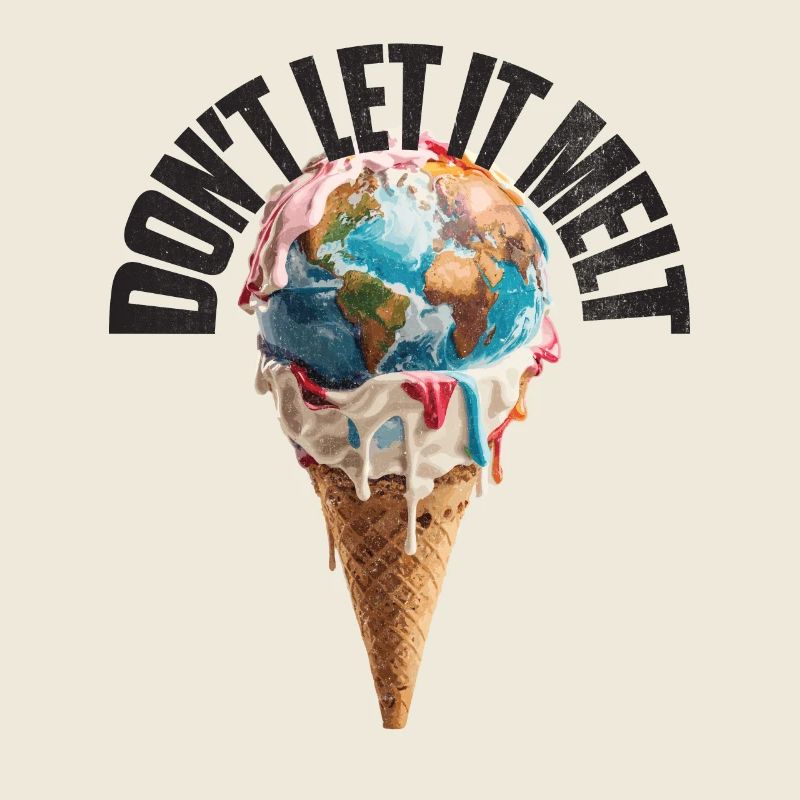 Schmelzende Erde im Eishörnchen Don't let it melt