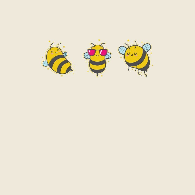 Three Cool Bees Animals Nature