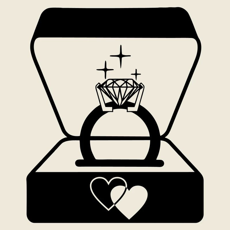 Bague de mariage bijoutier dans la boîte