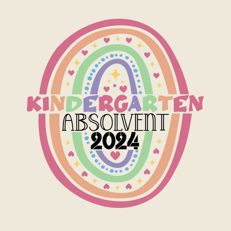 Kindergarten Absolvent 2024 Regenbogen Einschulung