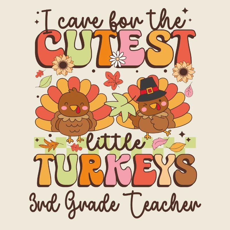 Professeur de 3e année Je m’occupe des dindes les plus mignonnes Th