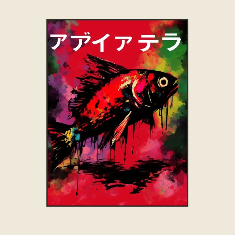 Affiche de poisson japonais
