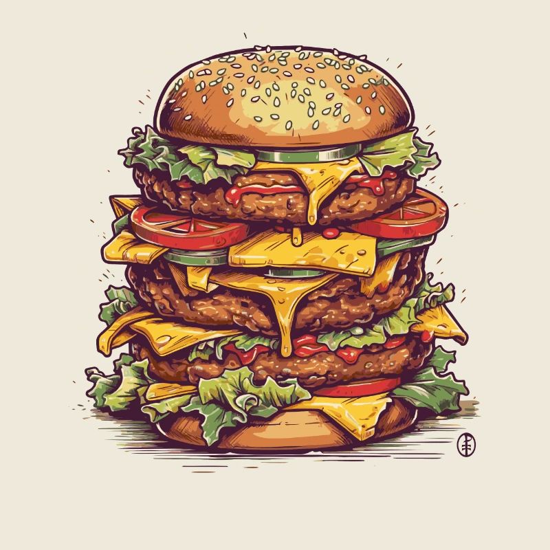 Un méga cheeseburger géant