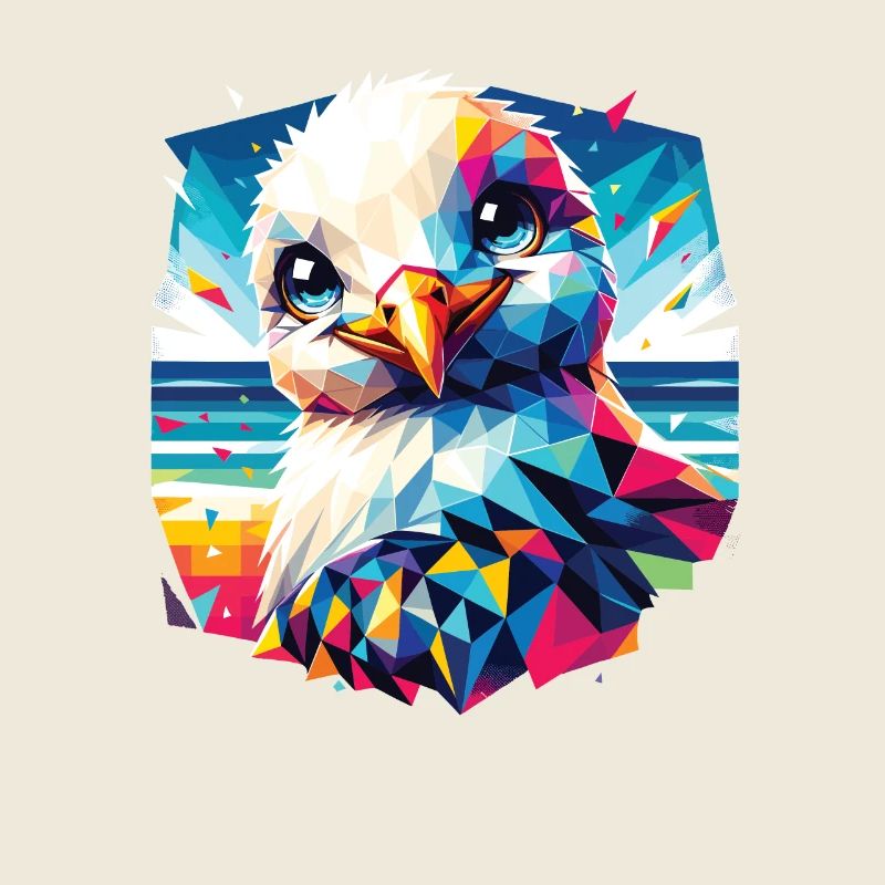 Polygone Mouette Vacances D’été Coloré