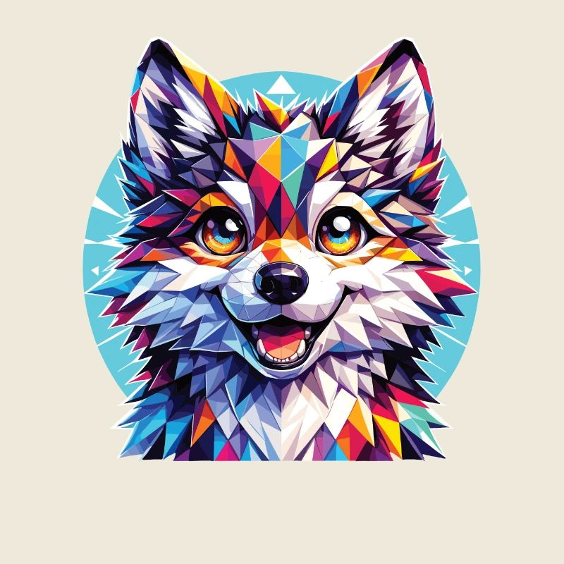 Garçon loup polygonal