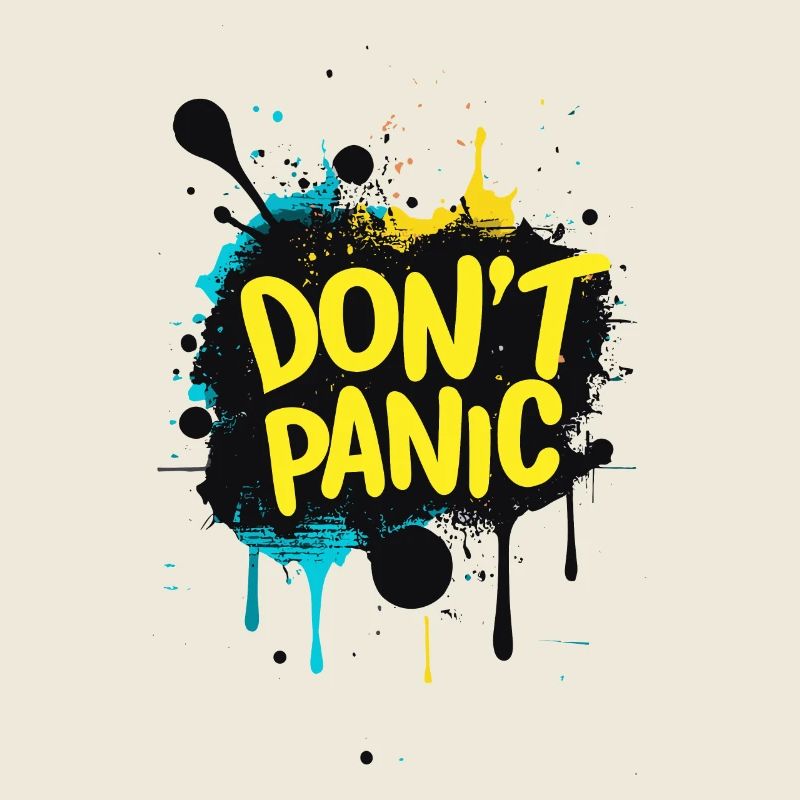 Pas de panique ! Déclaration de citation de dicton drôle