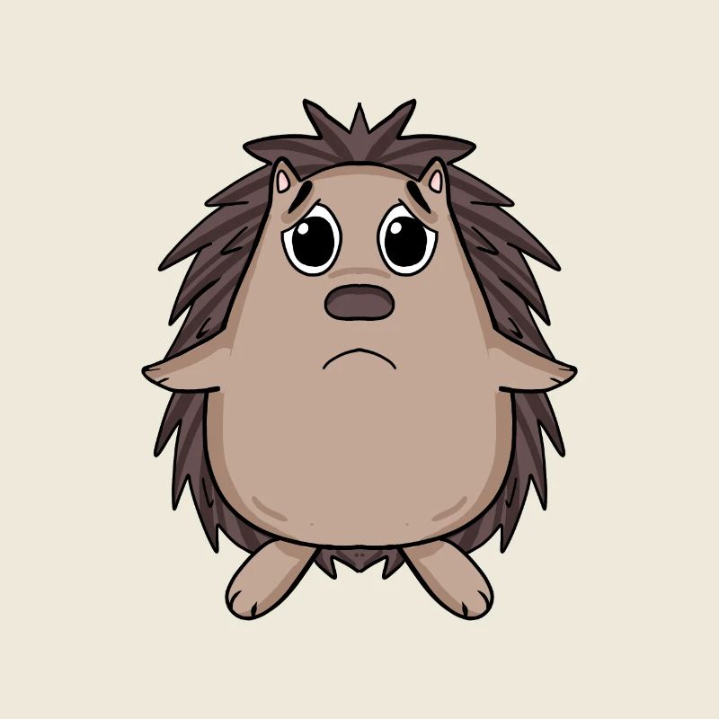 Igel Traurig - trauriger Igel