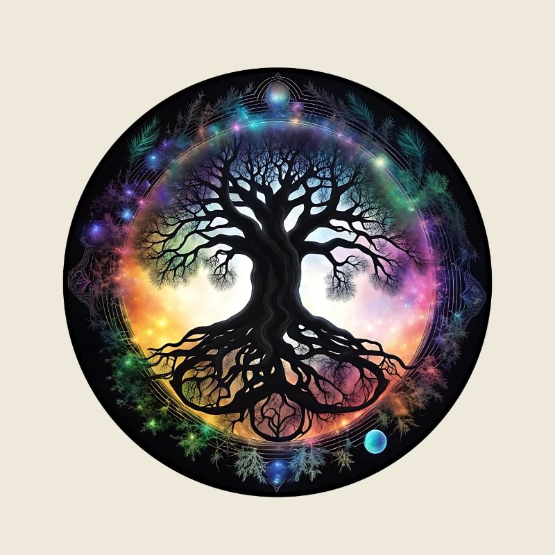 Root tree in rainbow circle