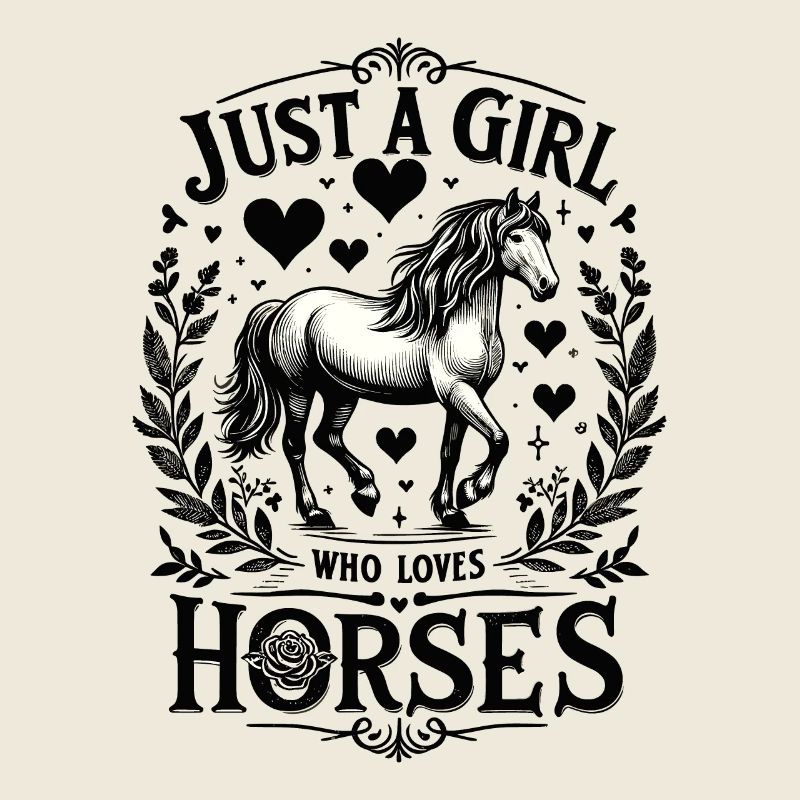 Pferdeliebhaber Geschenk Nur ein Mädchen, das Pferde liebt
