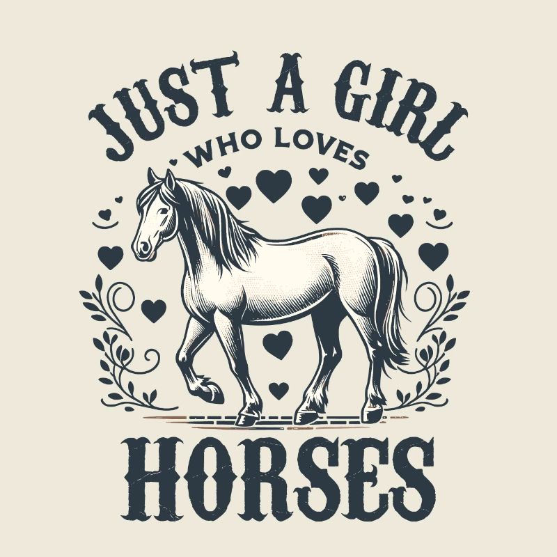 Pferdeliebhaber Geschenk Nur ein Mädchen, das Pferde liebt