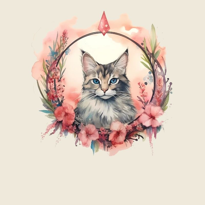 Manx Cat Boho Style, Chats d’amour