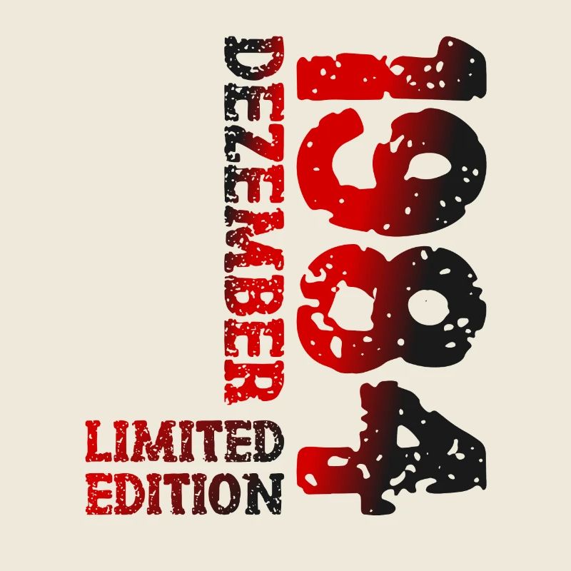 1984 Dezember Limited Edition 39. Geburtstag Deko