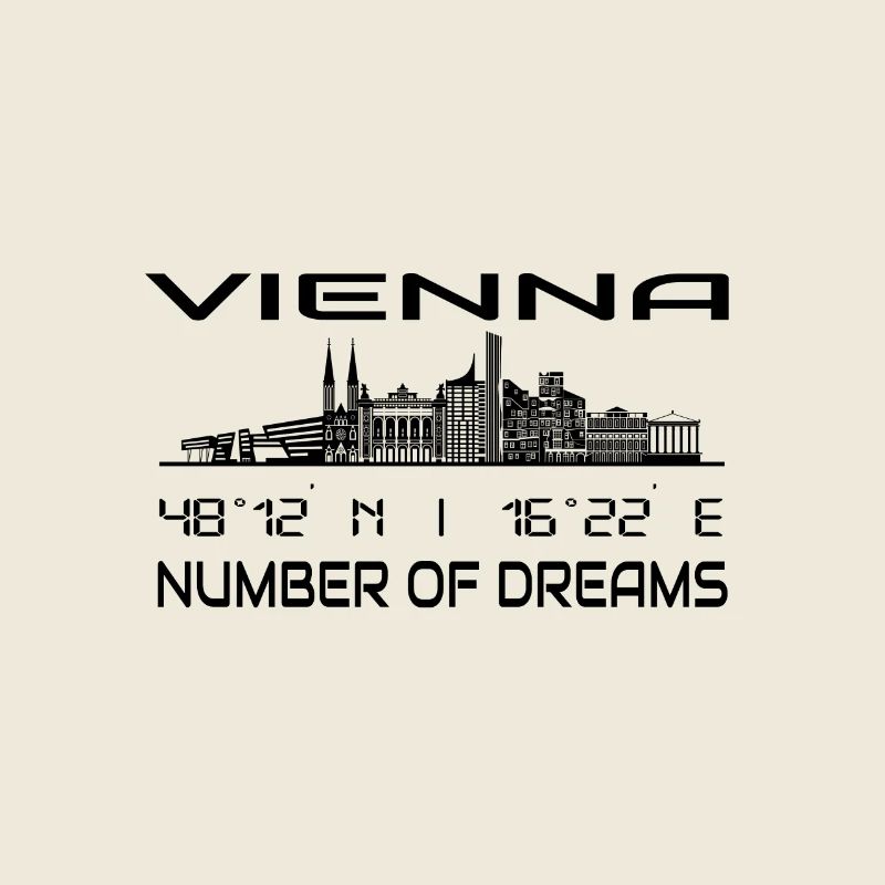 Coordonnées GPS Capitale Vienne Skyline