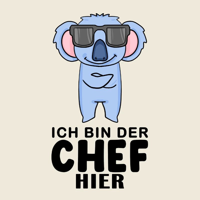 Chef Spruch mit Koala Motiv