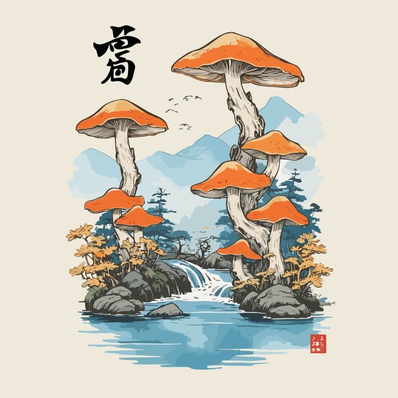 Wald Pilz Vintage Ukiyo-E Aesthetic Design