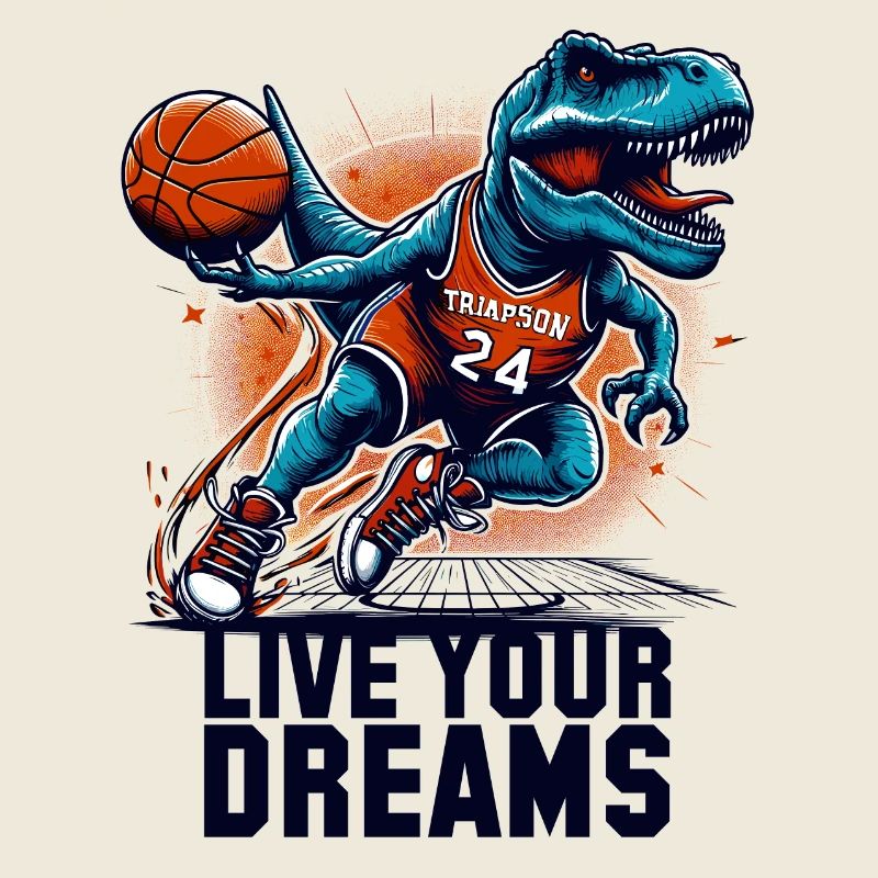 Basketball T-Rex Dinosaurier Träume Geschenk