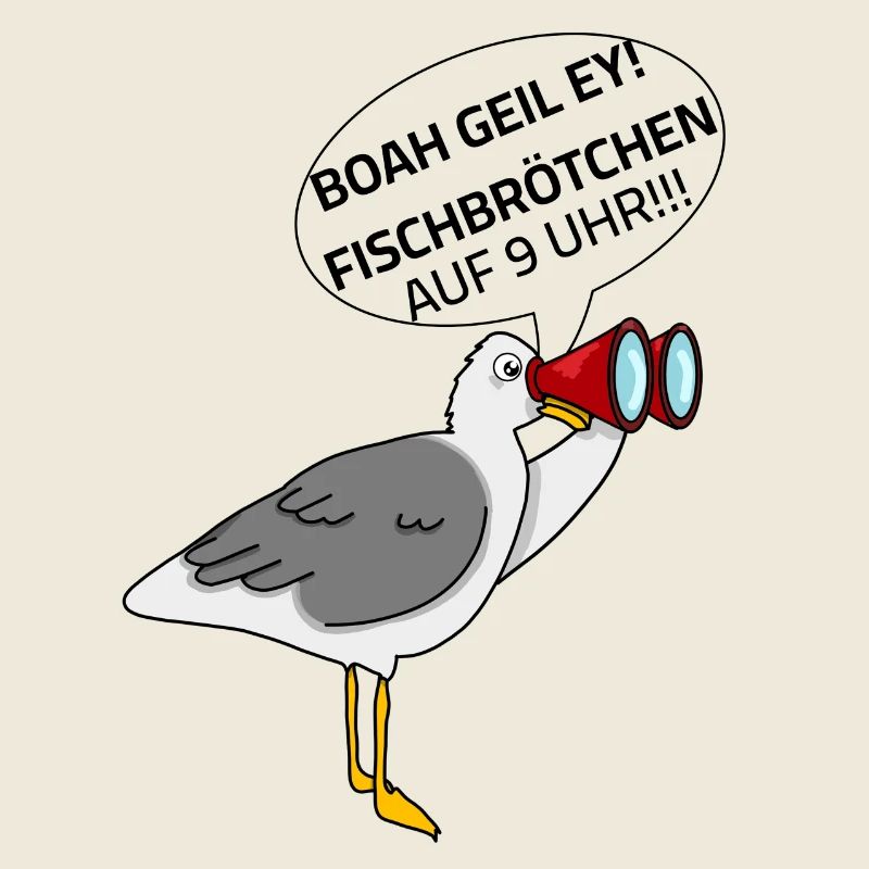 Seagull - Fish Rolls at 9 o'clock Sayings Baltic Sea