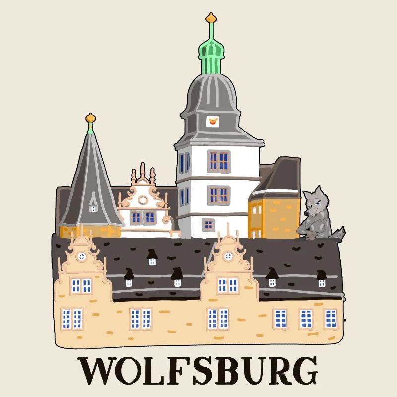 Wolfsburg, Castle, Germany, Hand Drawing