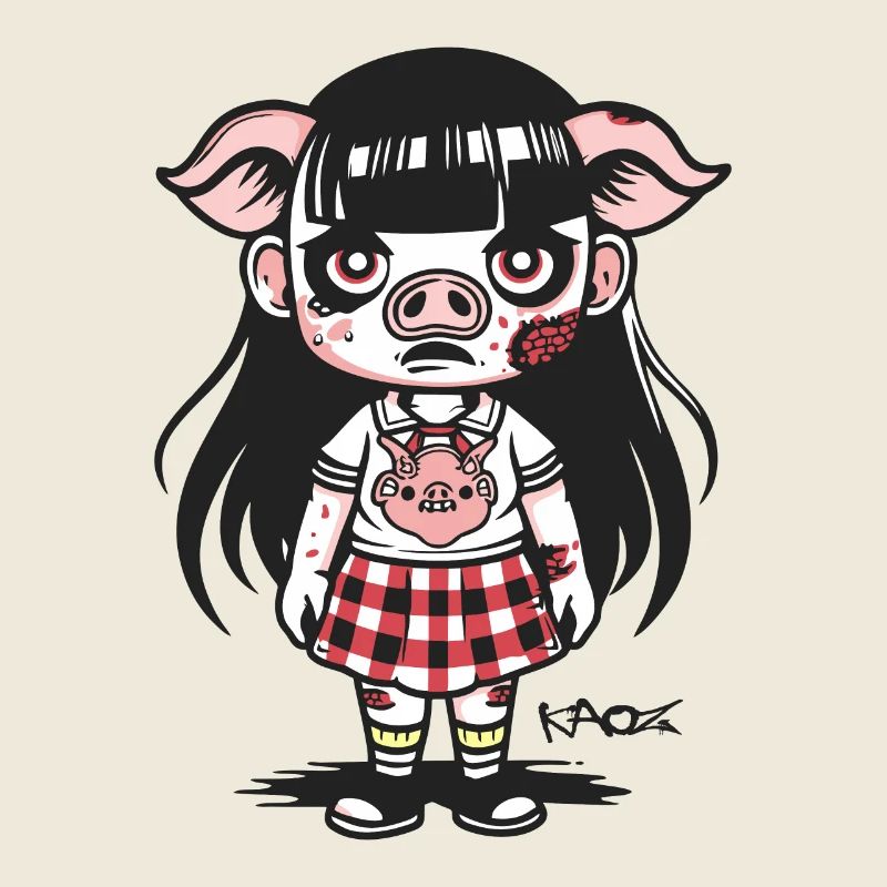Écolière Zombie Cochon