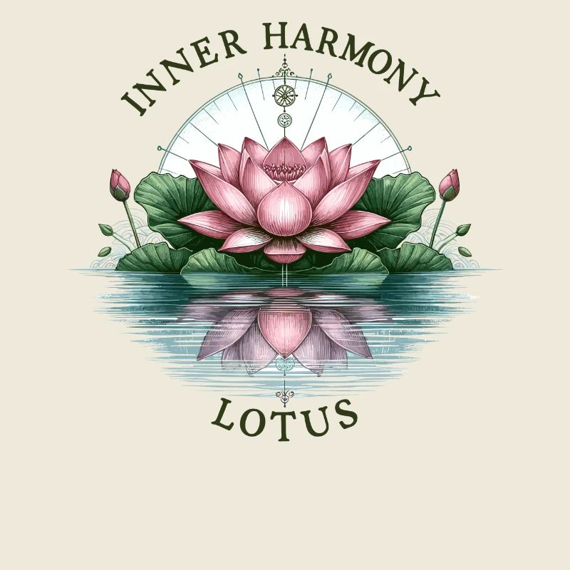 Inner Harmony Lotus - Heiteres Wasser- und Blumendesign
