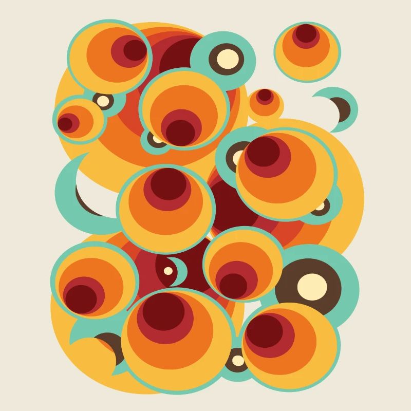 Abstract Polka Dot Ball Circle Pattern