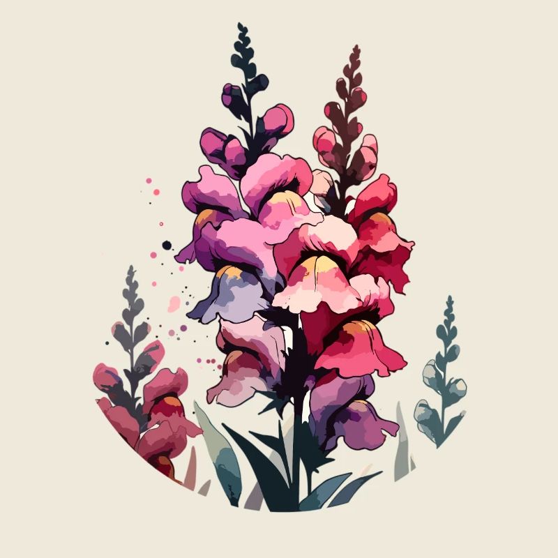 Löwenmäulchen gezeichnet