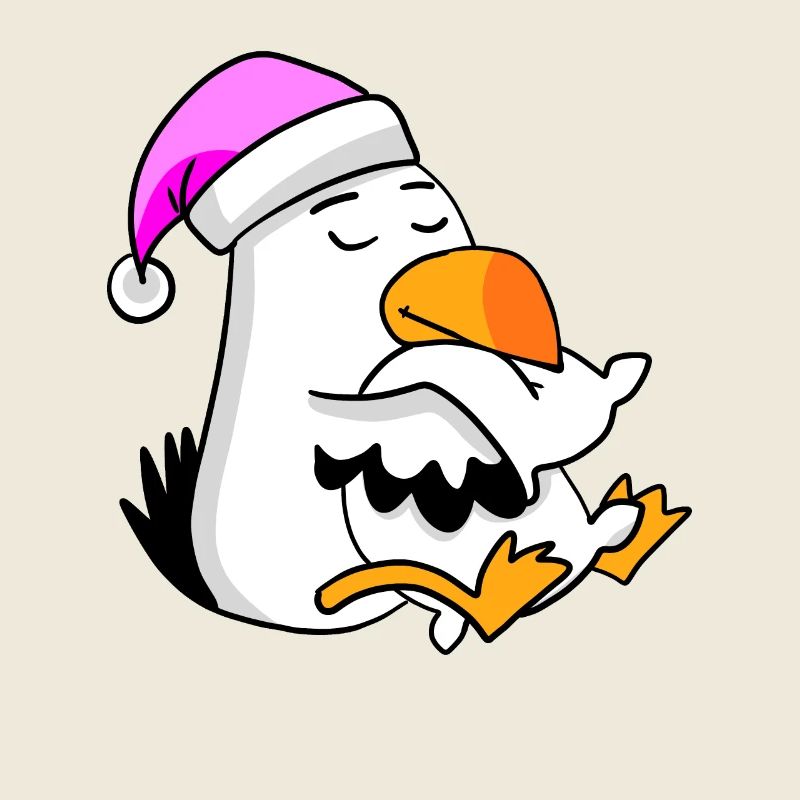 Möwe Müde Ausschlafen Schlafen Mädchen