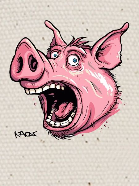 Cochon choqué