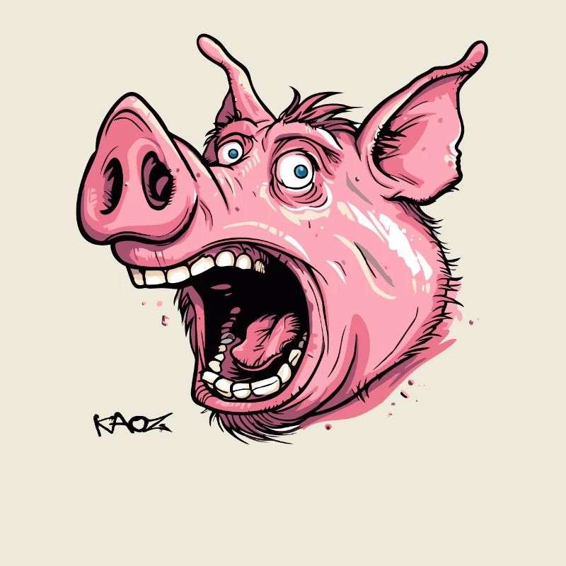 Cochon choqué