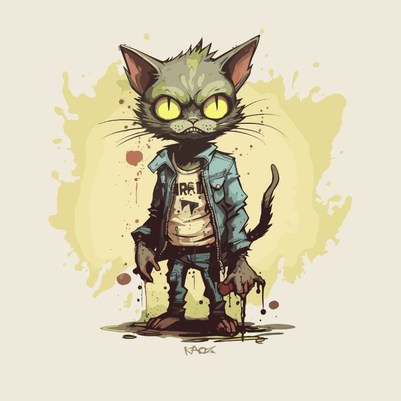 Mode stylée : chat zombie