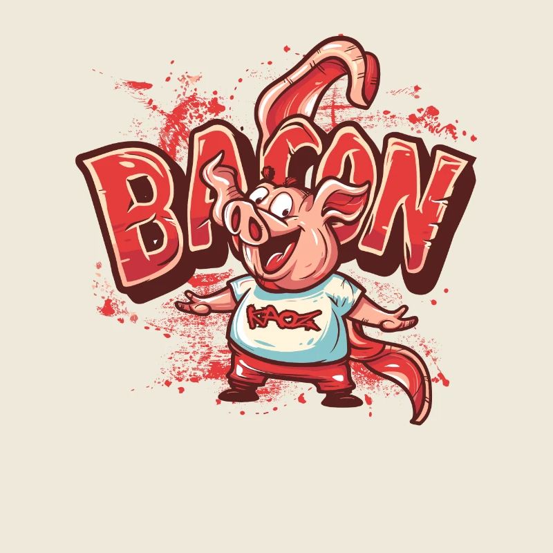 Leckerer Speck vom lustigen Schwein
