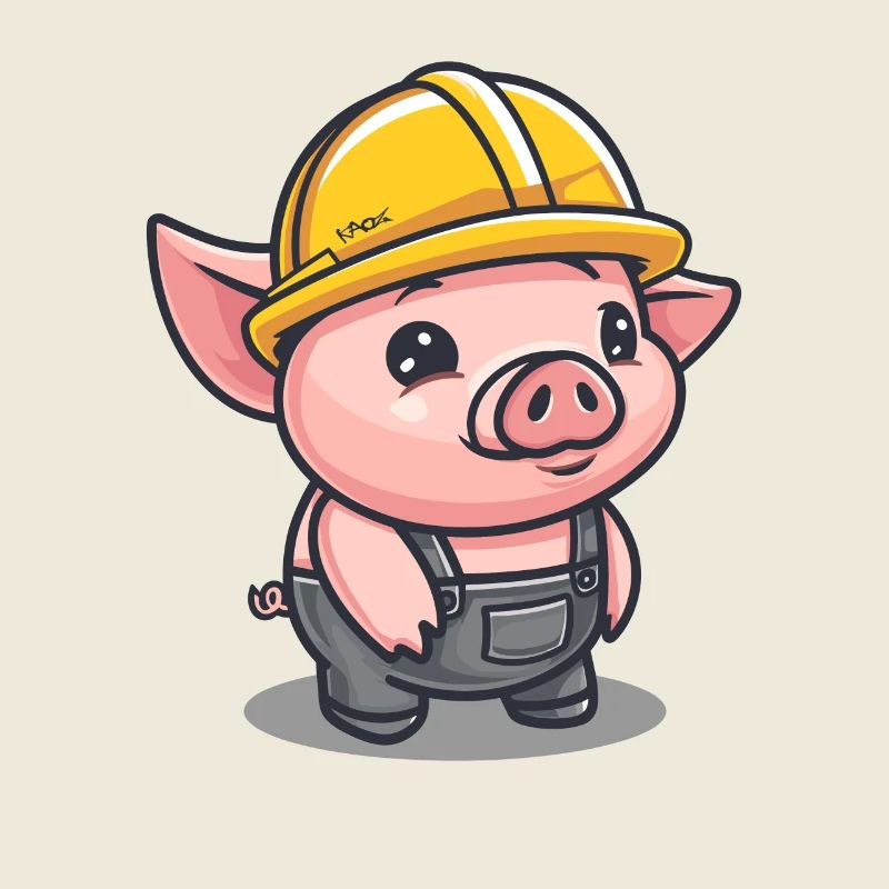 Work as a craftsman construction worker pig