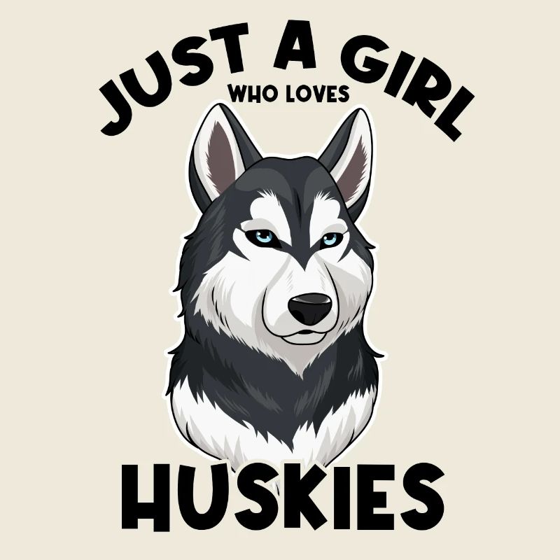 Nur ein Mädchen, das Huskys liebt