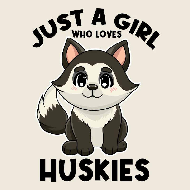 Nur ein Mädchen, das Huskys liebt