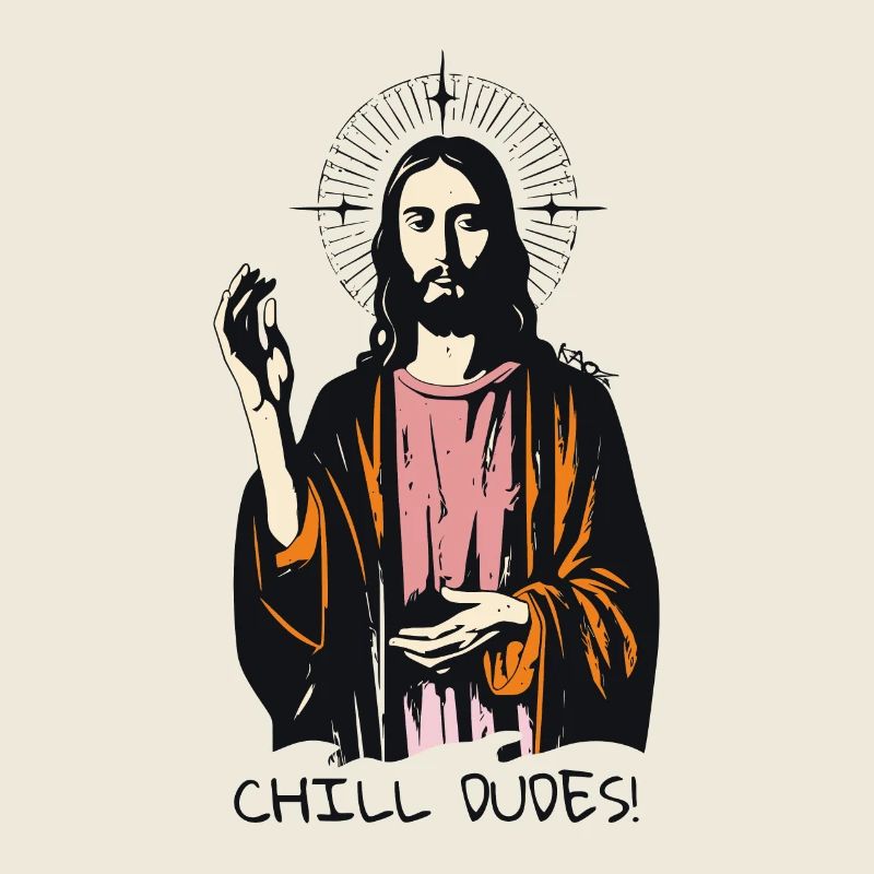 Relaxed guys, calm and cool Jesus guy