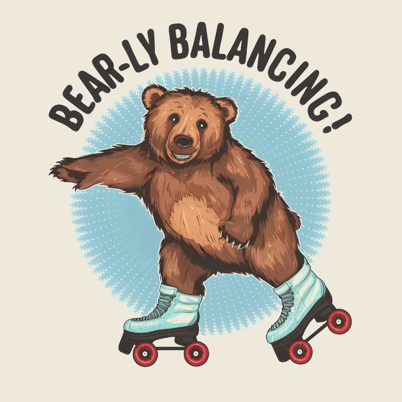 Ours Roller Skating « Bear-ly Balancing ! »