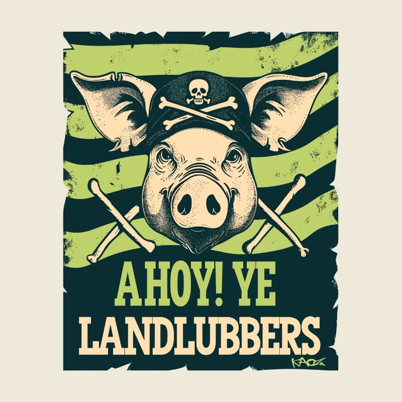 Ahoy, Landlubbers: A Funny Pirate Pig
