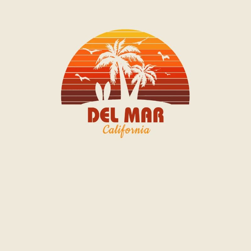 Cool Del Mar California Beach coucher de soleil Souvenir