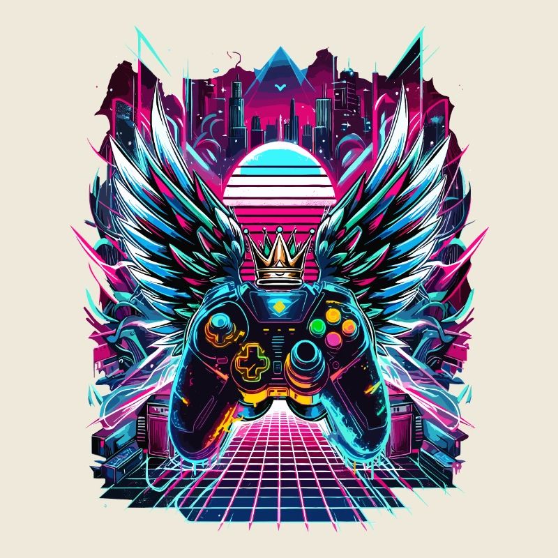 Manette Synthwave Sunset Gamer