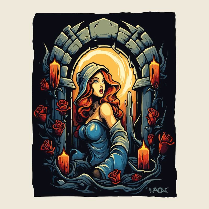 Une servante perdue dans le donjon des roses