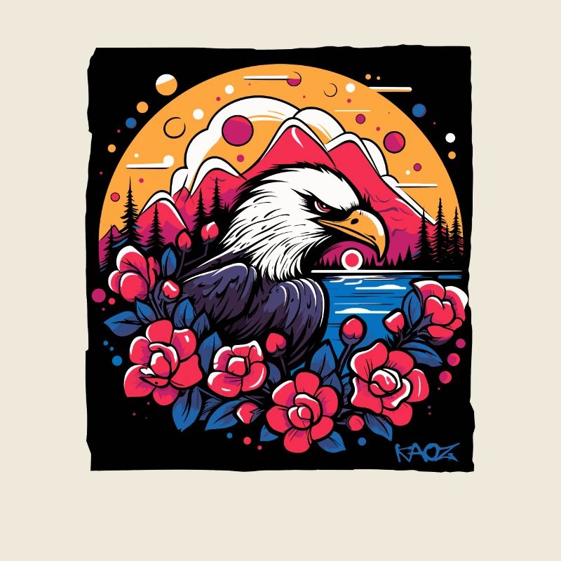 Fleurs et aigles