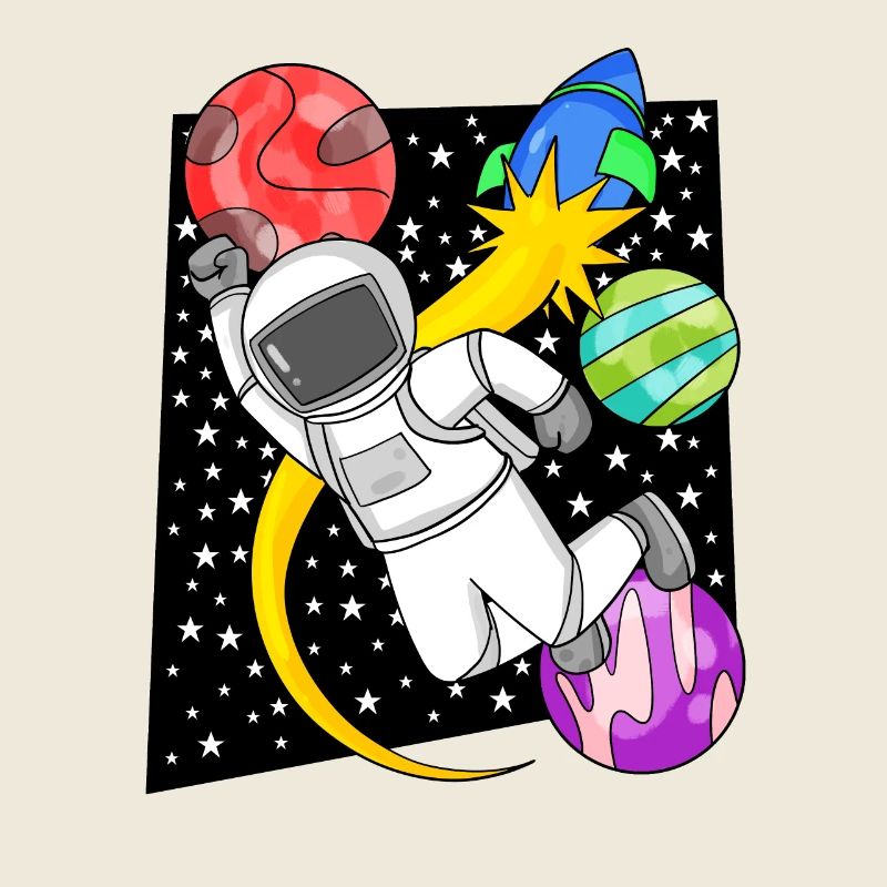 Astronaut Motif Outer Space