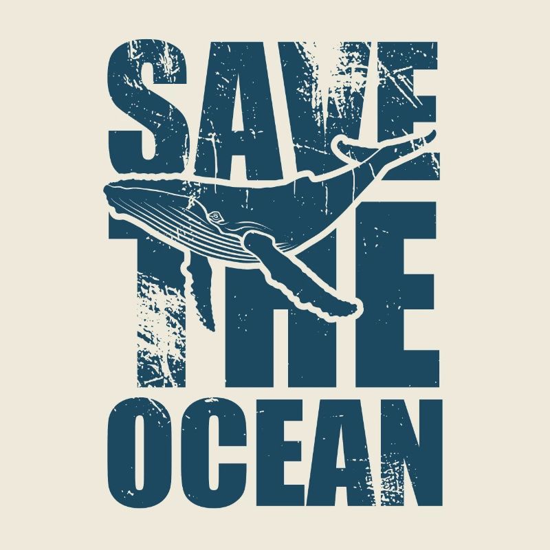 Save the ocean - Wal - Buckelwal - Geschenk