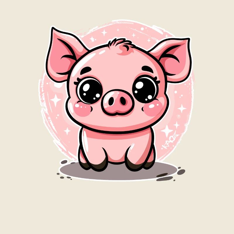 Mignon petit cochon porcelet cochon