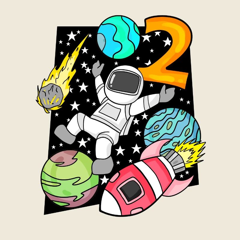 2 Birthday Boy Astronaut